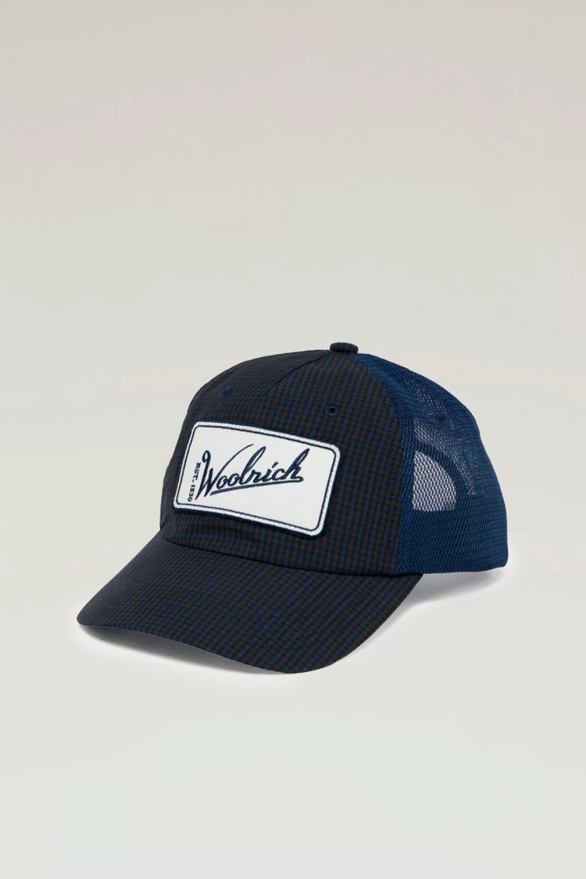 Woolrich Muts Met Logo Van CORDURA-nylon En Typewriter-katoen Navy Check Online