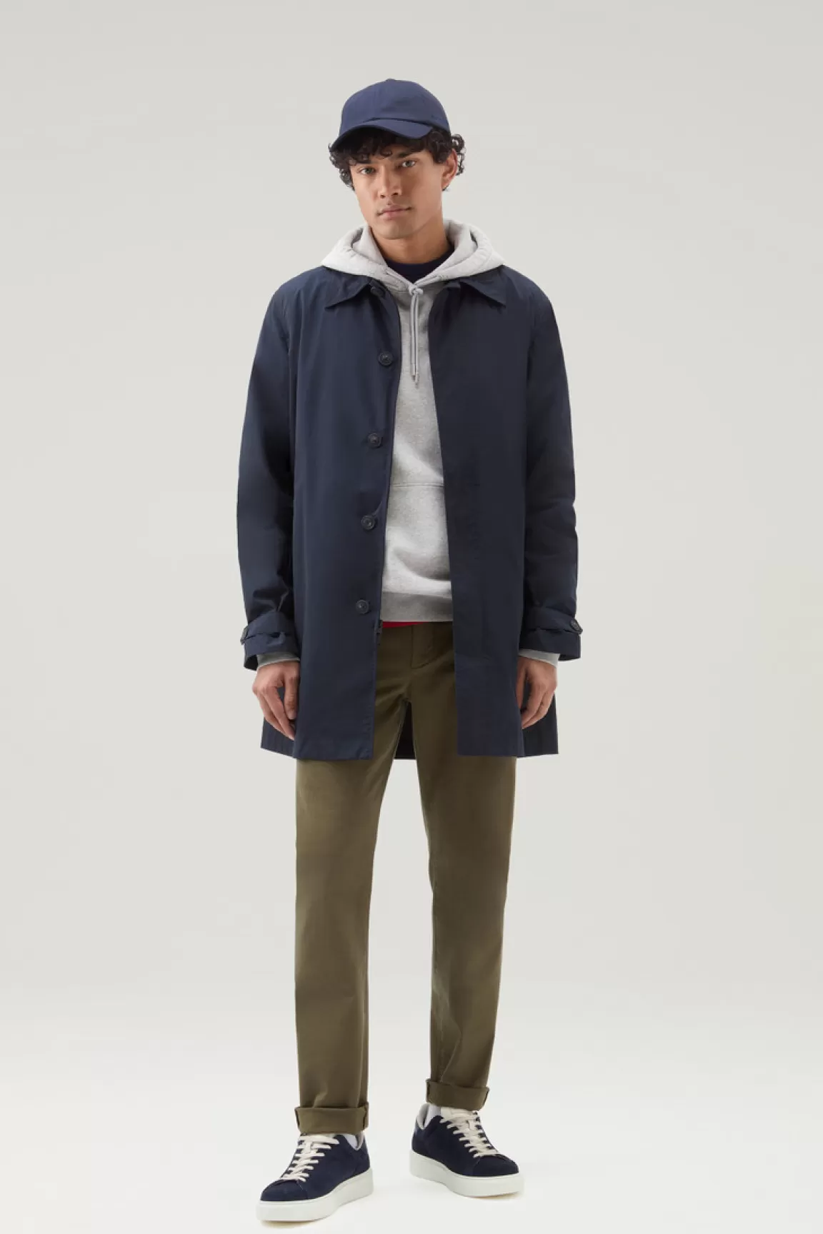 Woolrich New City Mantel Van Urban Touch Melton Blue Online