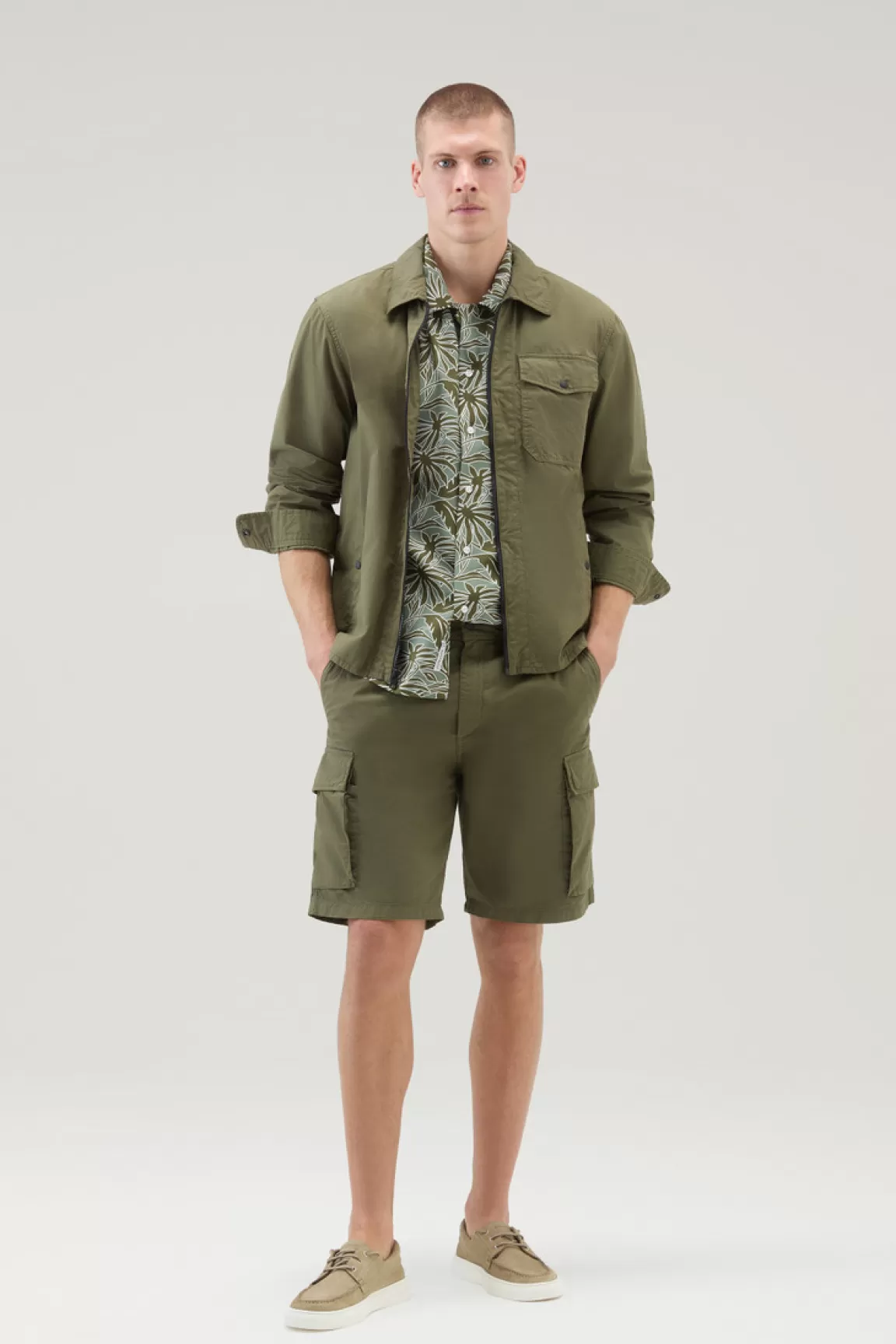 Woolrich Overhemd Met Tropische Opdruk Tropical Sage Best