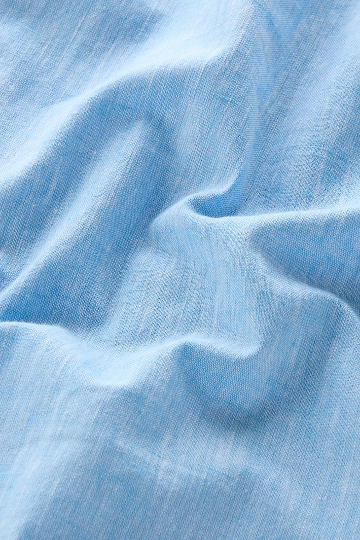 Woolrich Overhemd Voor Meisjes Van Een Mix Van Linnen En Katoen Met Bandkraag Sea Breeze Sale
