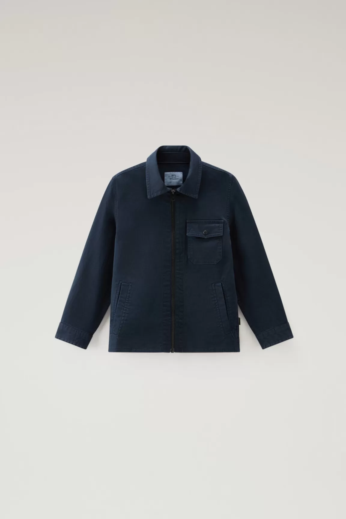 Woolrich Overhemdjack Van Geverfd Stretchkatoen Voor Jongens Melton Blue Best