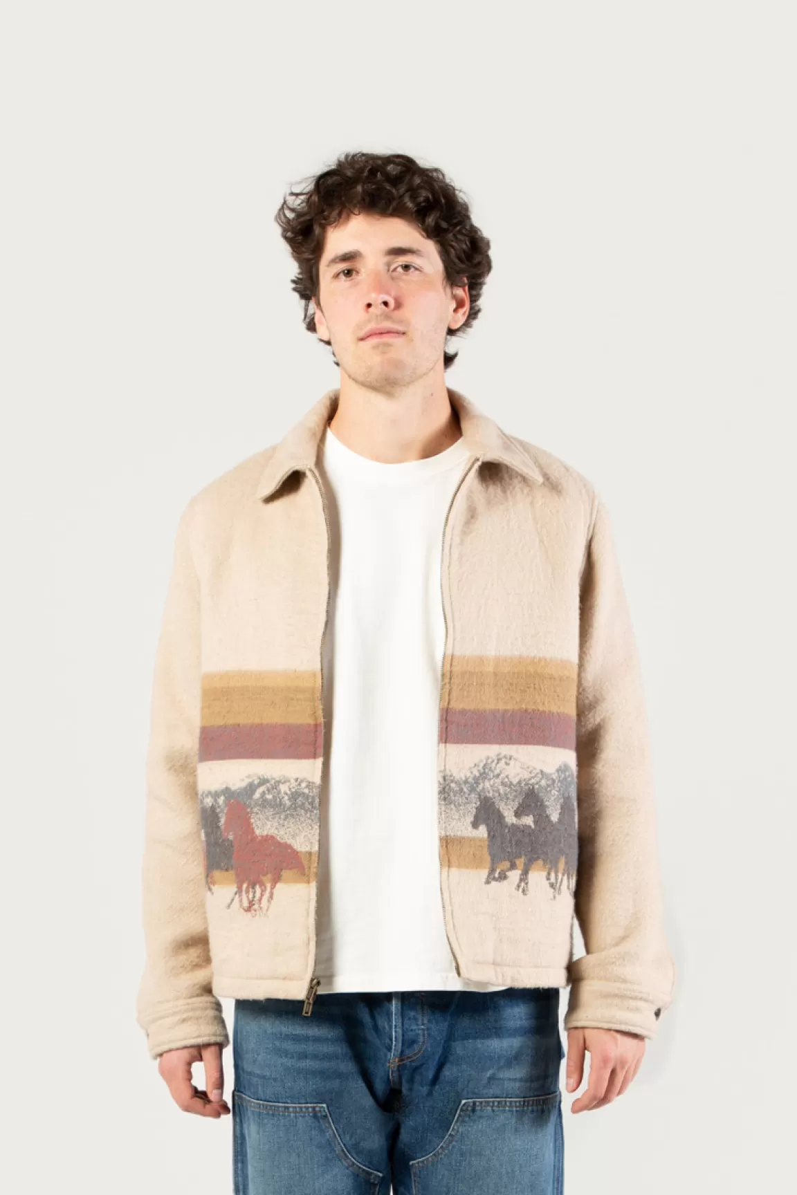 Woolrich Overshirt Van Zuiver Katoen Met Een Jacquard-motief - One Of These Days / Stripe Sand New