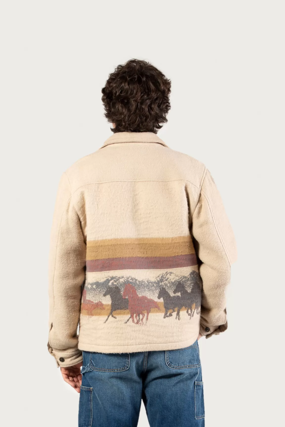 Woolrich Overshirt Van Zuiver Katoen Met Een Jacquard-motief - One Of These Days / Stripe Sand New