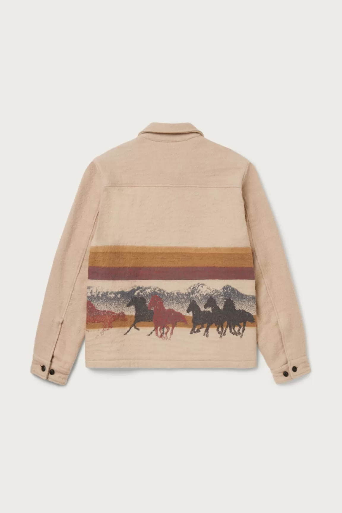 Woolrich Overshirt Van Zuiver Katoen Met Een Jacquard-motief - One Of These Days / Stripe Sand New