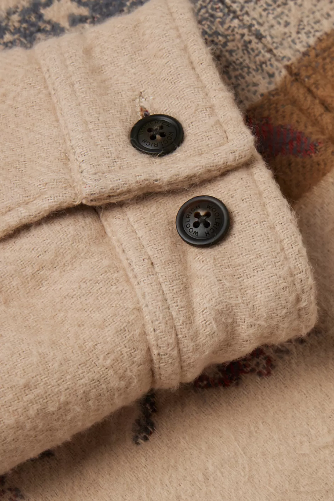 Woolrich Overshirt Van Zuiver Katoen Met Een Jacquard-motief - One Of These Days / Stripe Sand New