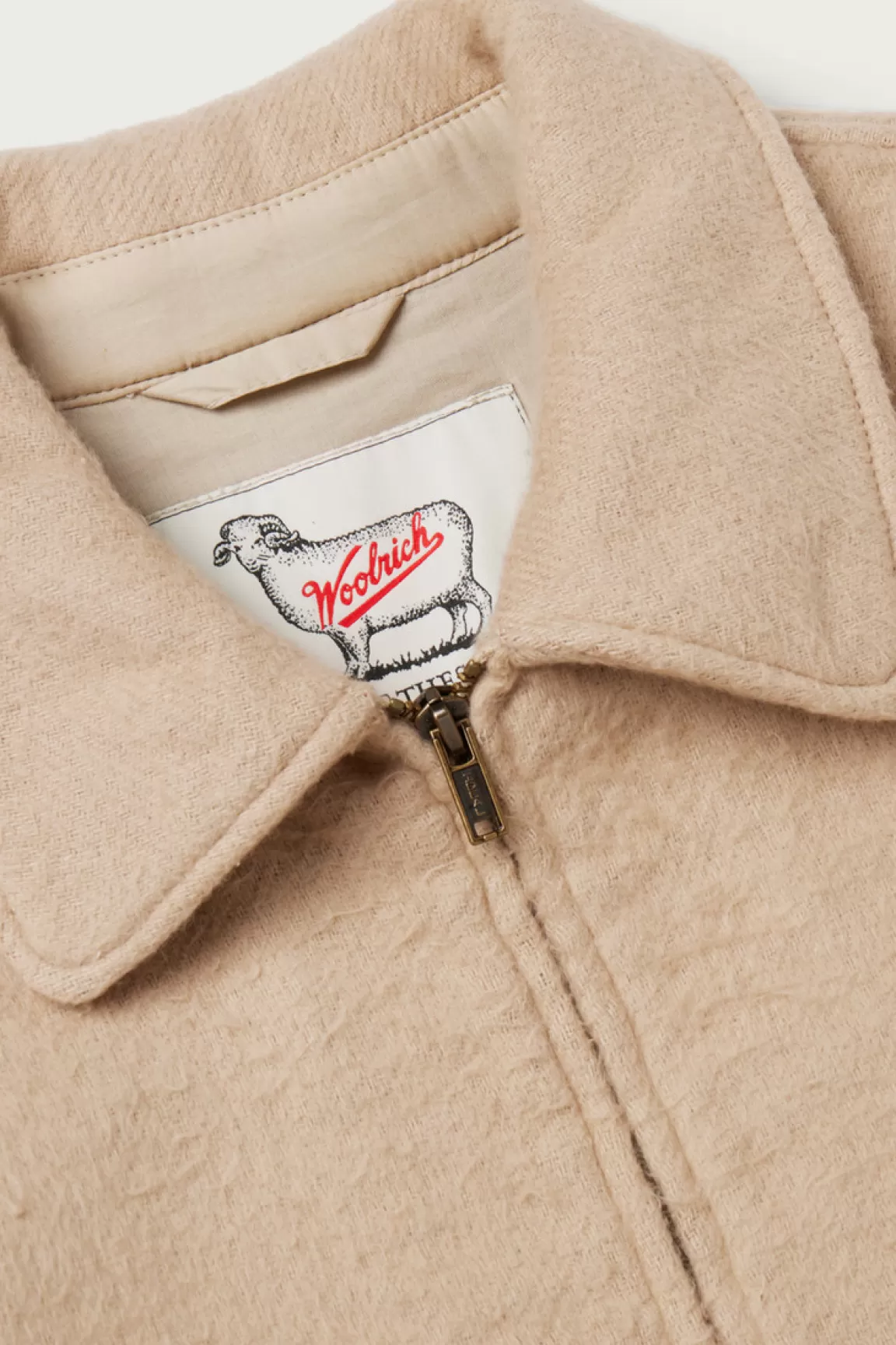 Woolrich Overshirt Van Zuiver Katoen Met Een Jacquard-motief - One Of These Days / Stripe Sand New