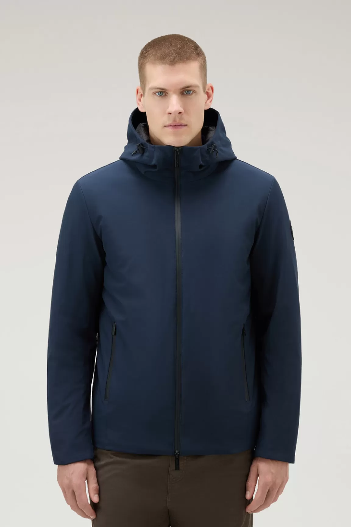 Woolrich Pacific Jack Van Tech Softshell Melton Blue Hot