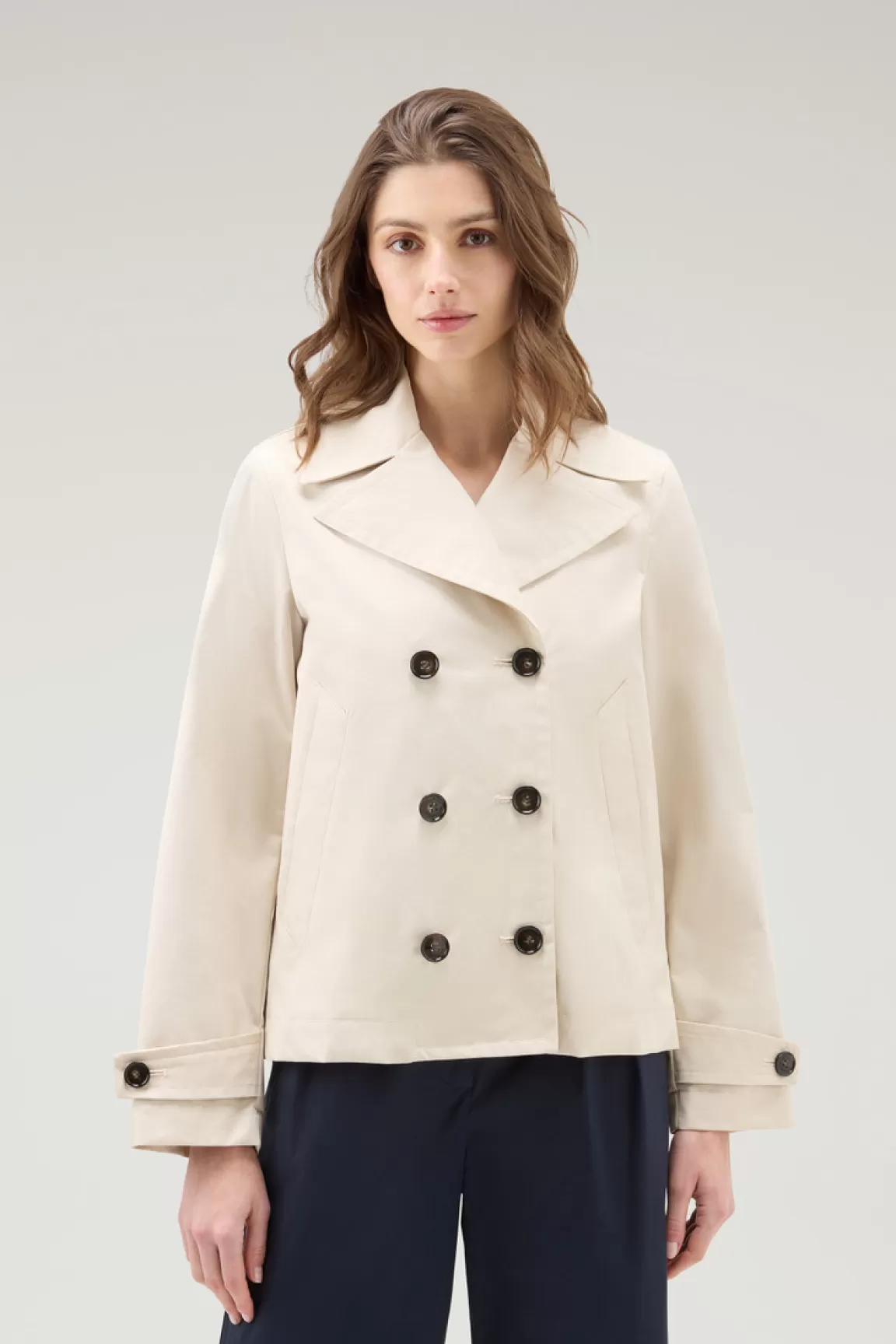 Woolrich Peacoat Havice In Best Cotton Light Oak Fashion