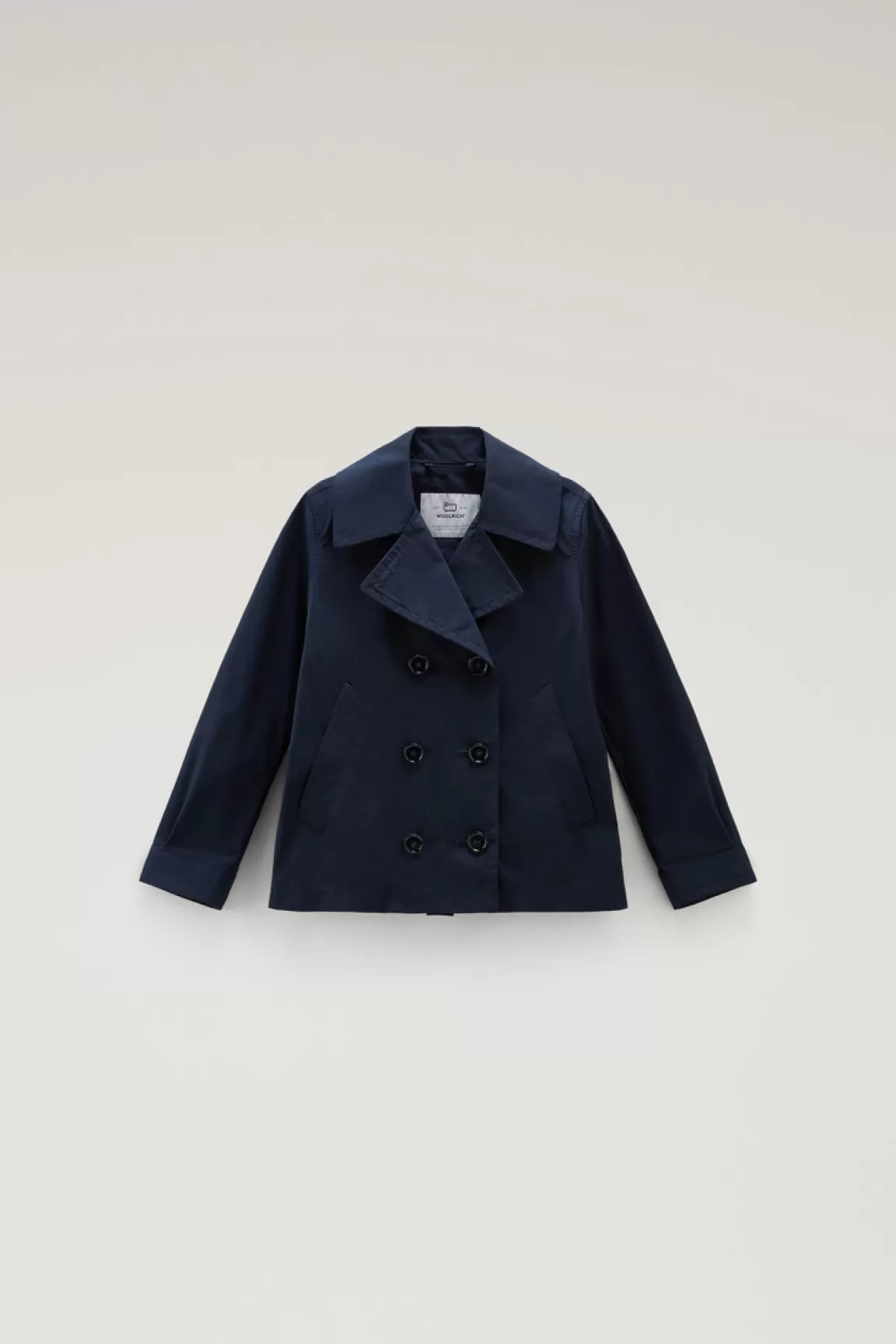 Woolrich Peacoat Summer Van Urban Touch Voor Meisjes Melton Blue Discount