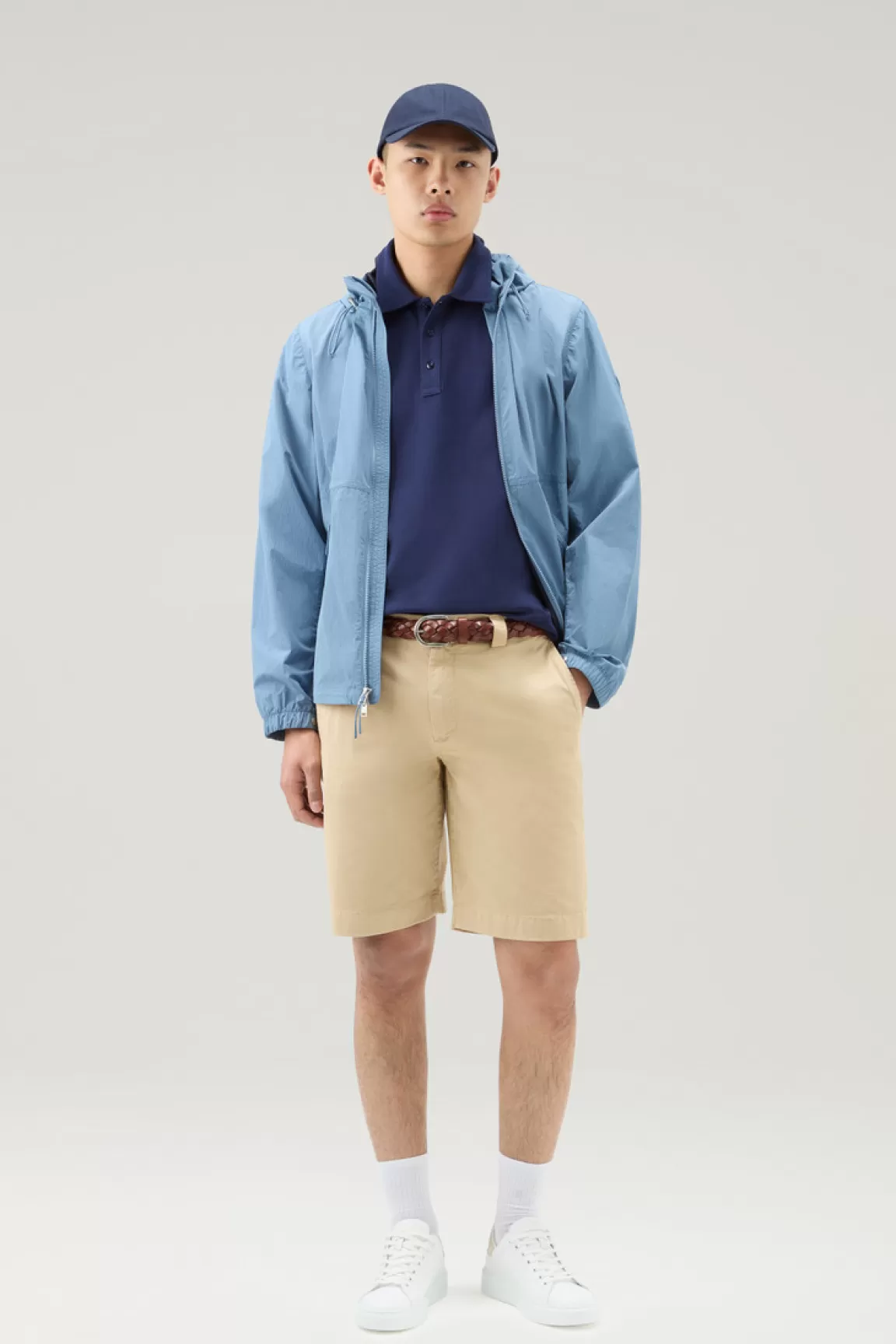 Woolrich Polo Van Zuiver Katoenpiqué Maritime Blue Store