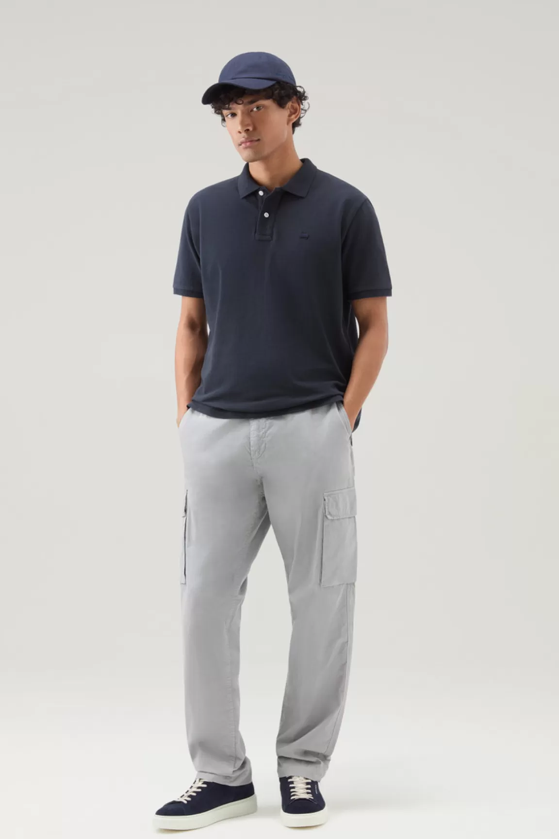 Woolrich Poloshirt Van Zuiver Katoenen Piqué Melton Blue Shop