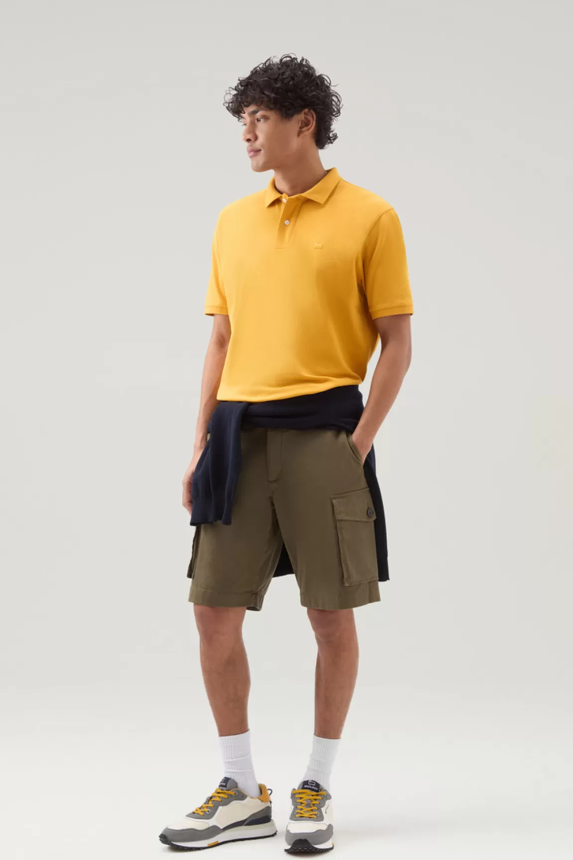 Woolrich Poloshirt Van Zuiver Katoenen Piqué Golden Glow New