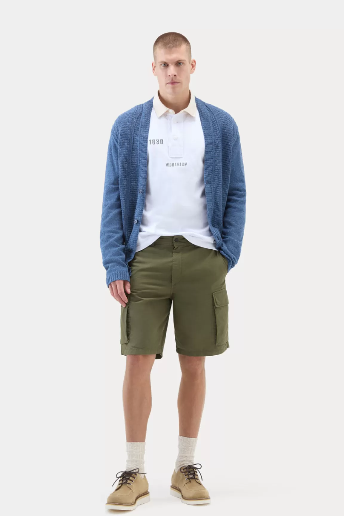 Woolrich Puur Katoenen Poloshirt Met Lange Mouwen Bright White Clearance