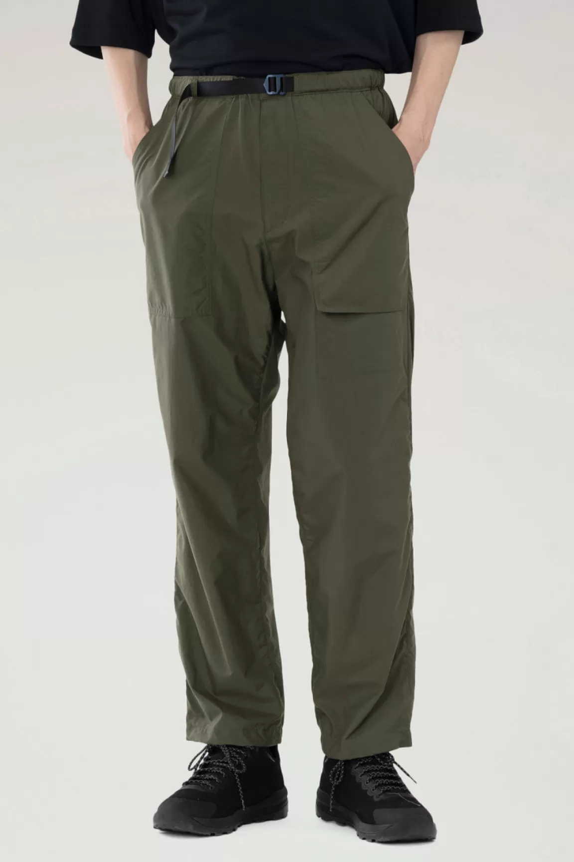 Woolrich Ranch Broek Van Gerecycled Nylon Olive Shop