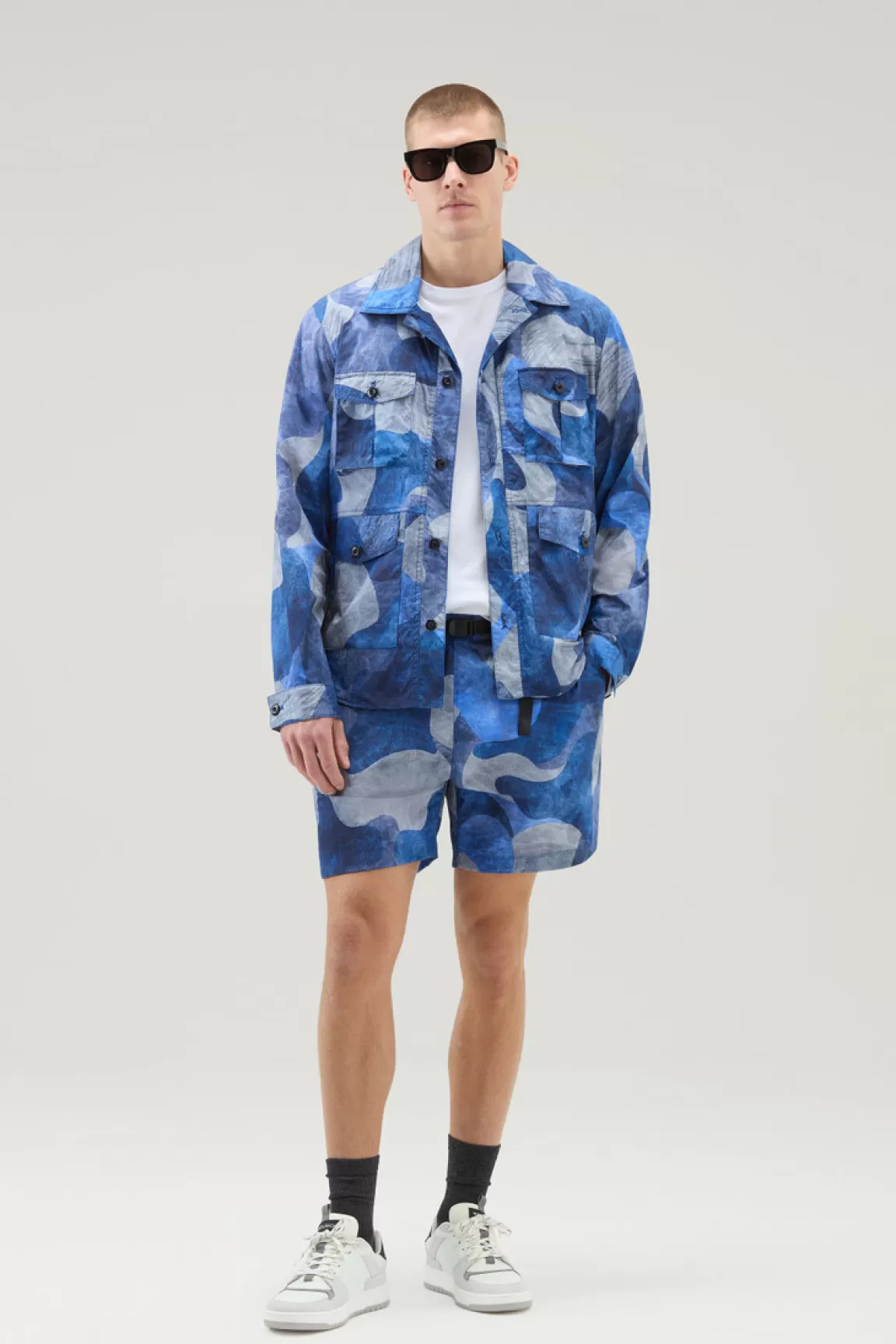 Woolrich Ripstop Gekreukt Nylon Overhemdjack Met Camouflageprint Royal Camou Online