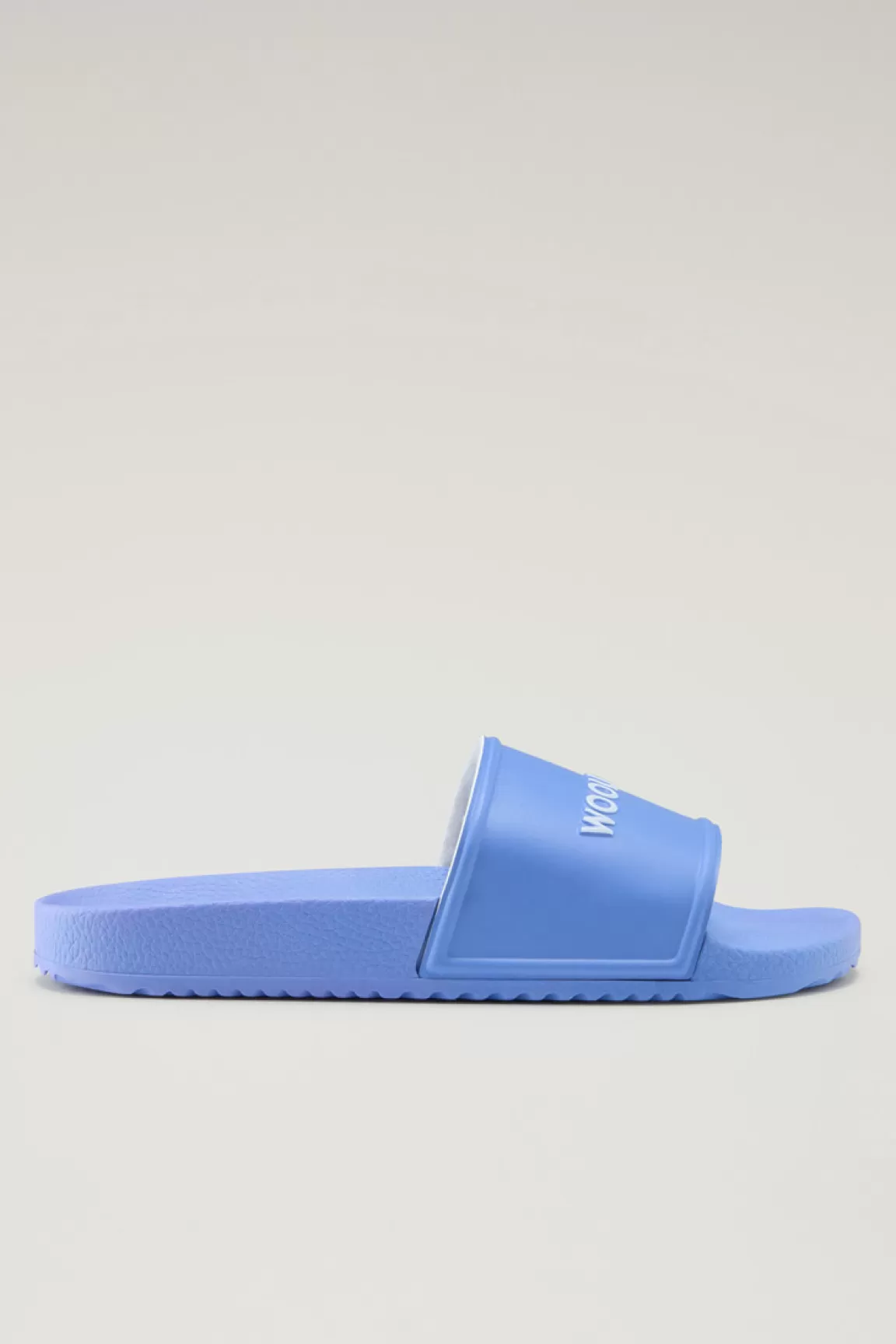 Woolrich Rubberen Slide Slippers Sky Blue Fashion