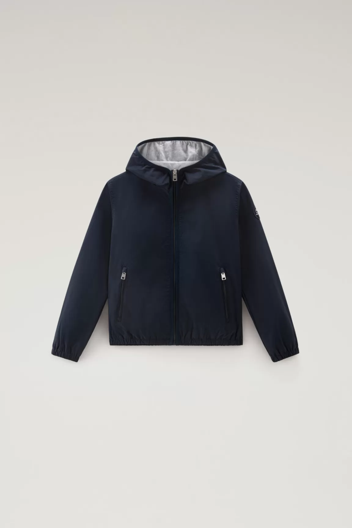 Woolrich Ryker-jack Met Capuchon Voor Jongens Van Urban Touch Melton Blue Outlet