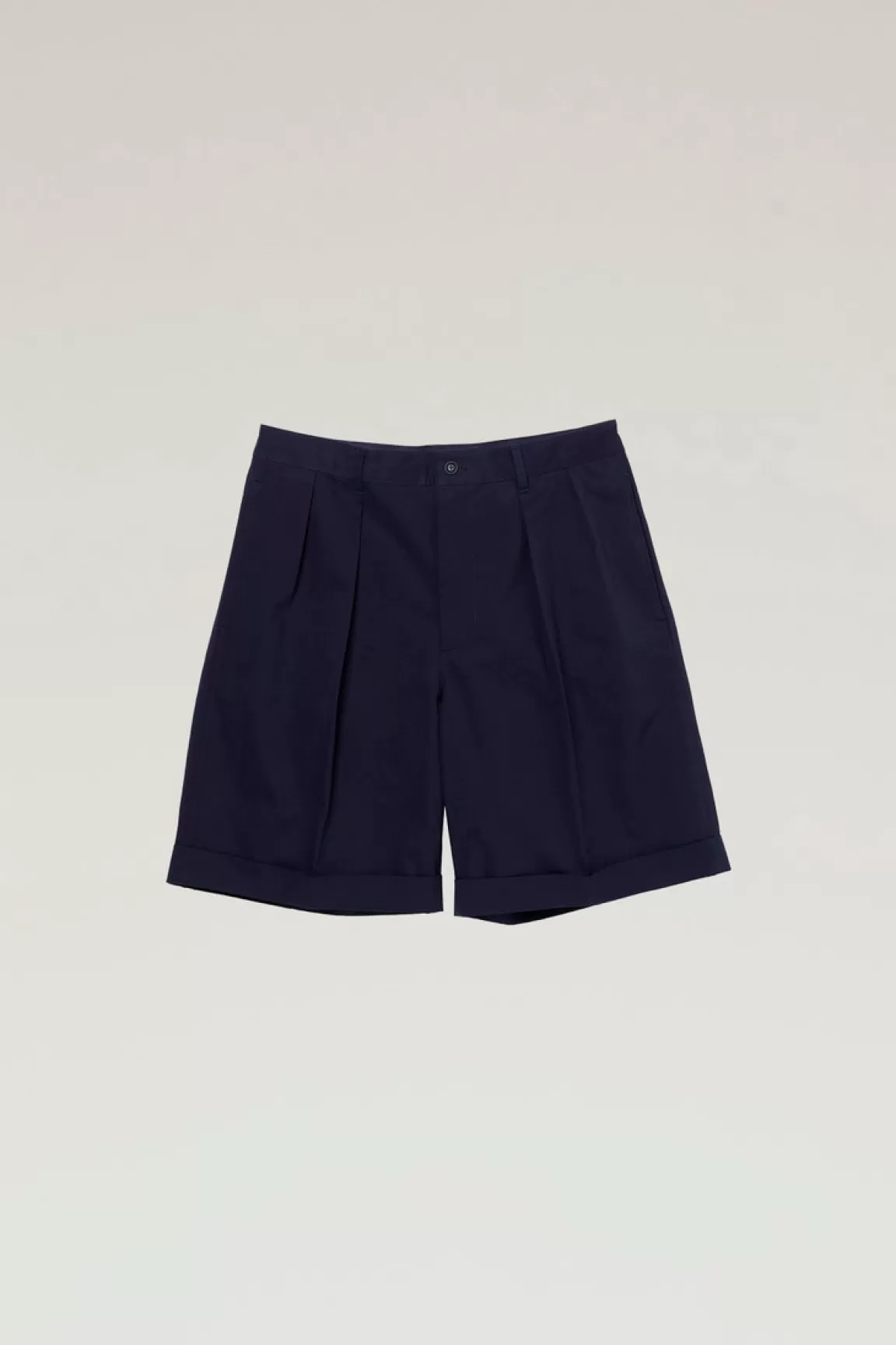 Woolrich Shorts Van Katoenmix Met Cavalry-keperstof Navy Flash Sale