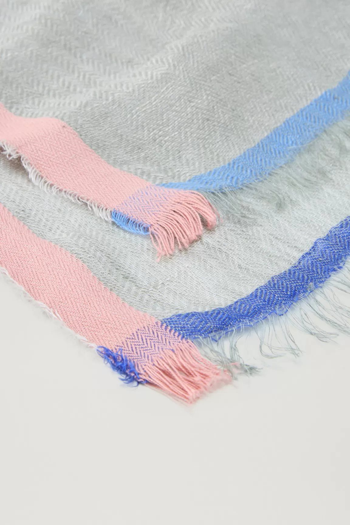 Woolrich Sjaal Van Een Mix Van Linnen En Katoen Met Colorblock-patroon Light Oak Sale