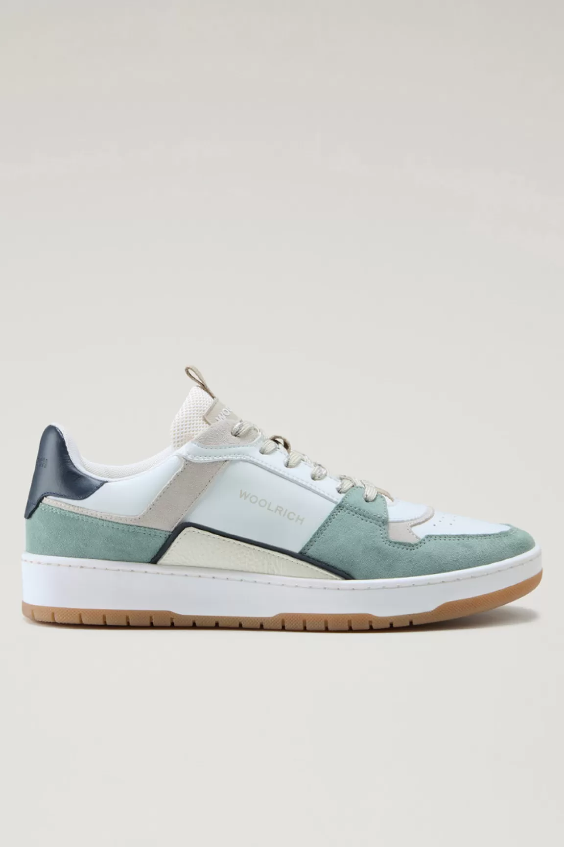 Woolrich Suède Sneakers Classic Basketbal Blue Blue Hot