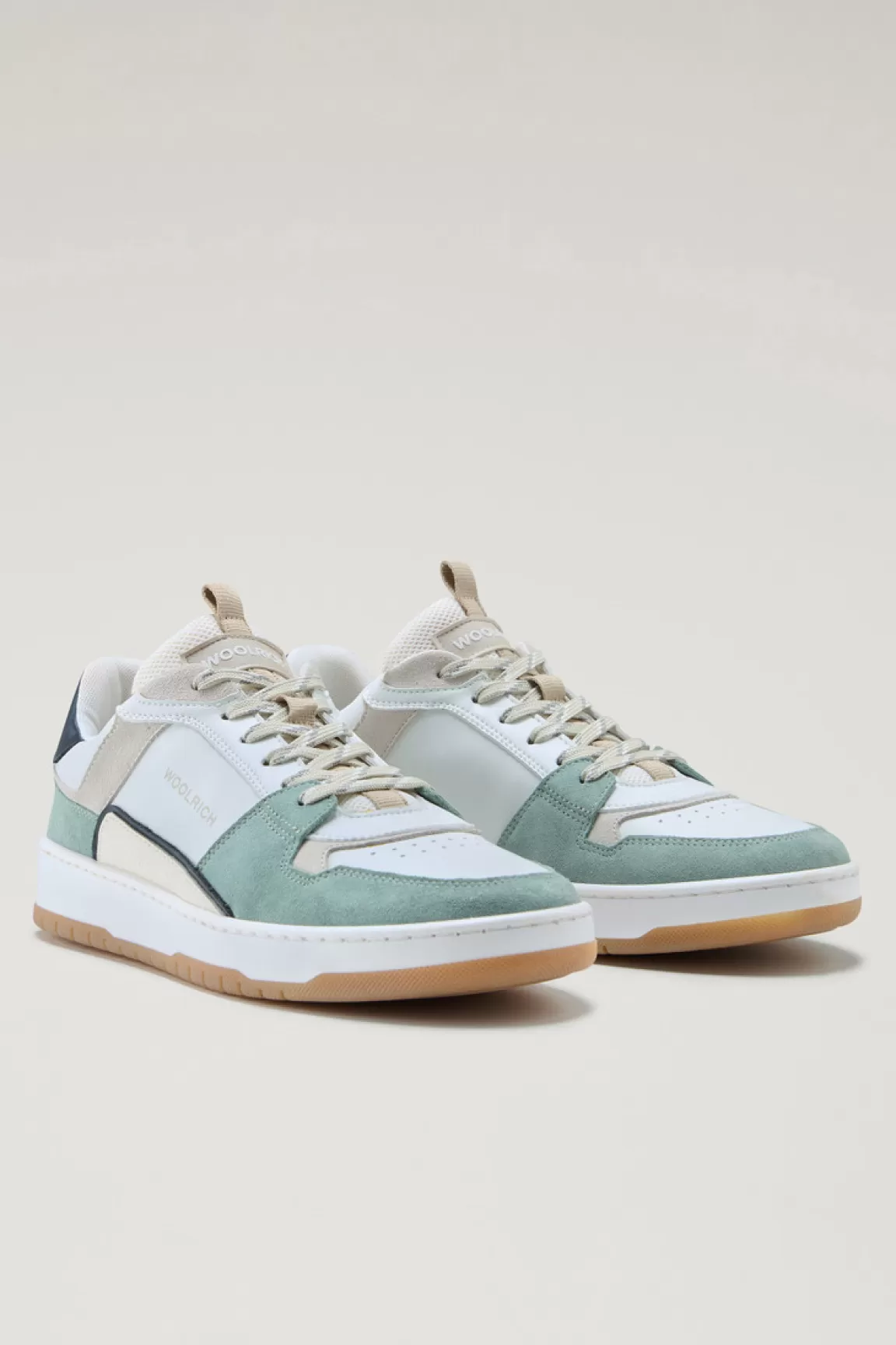 Woolrich Suède Sneakers Classic Basketbal Blue Blue Hot