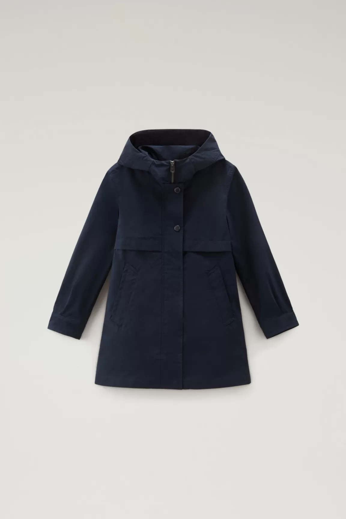 Woolrich Summer Parka Voor Meisjes Van Urban Touch Melton Blue Fashion