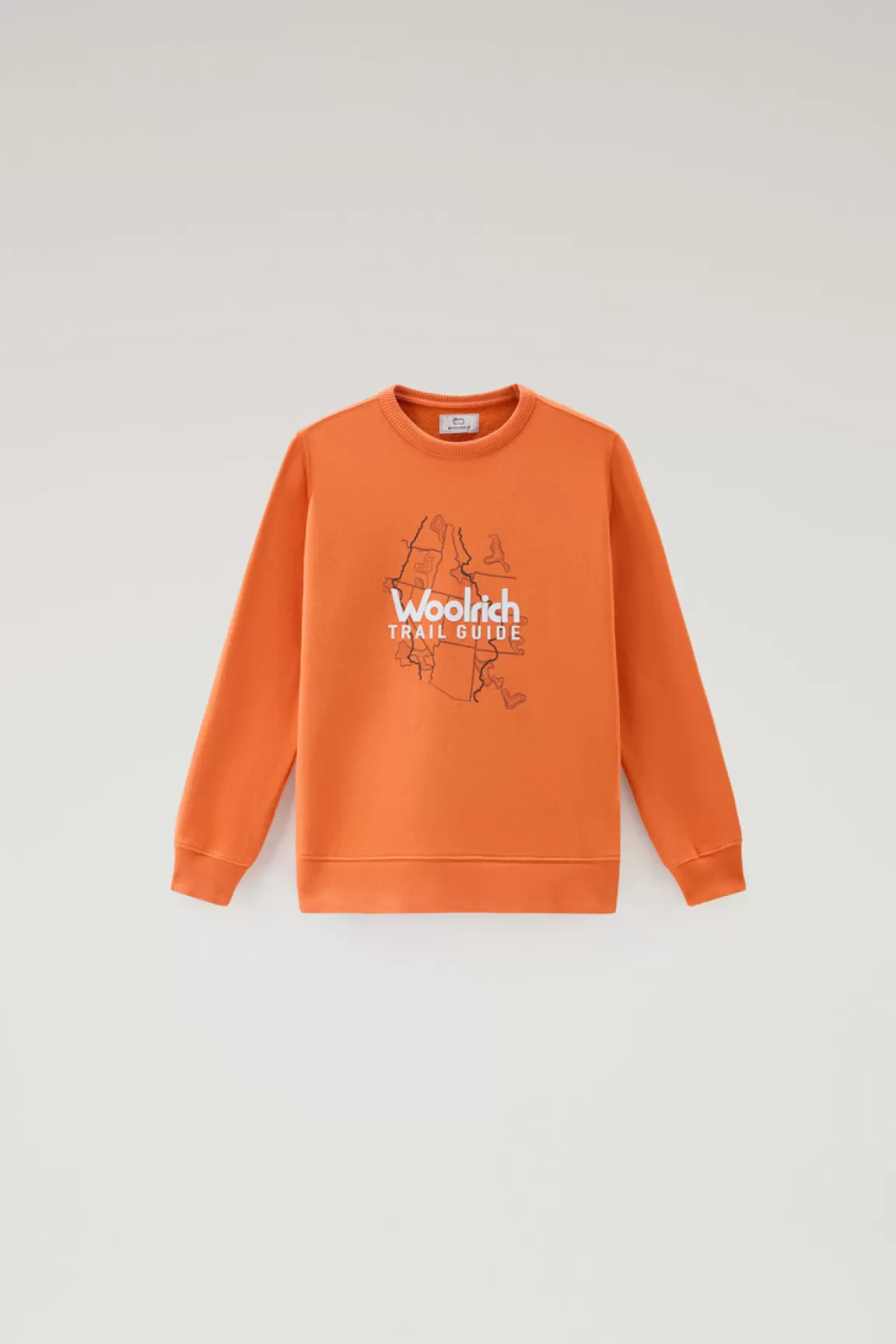 Woolrich Sweater Voor Jongens Van Zuiver Katoen Met Ronde Hals En Print Koi Best