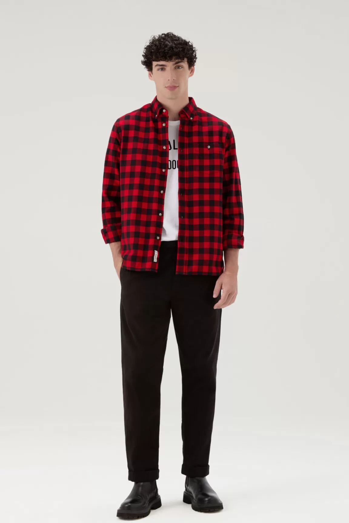 Woolrich Traditional Geruit Overhemd Van Flanel Red Buffalo Outlet