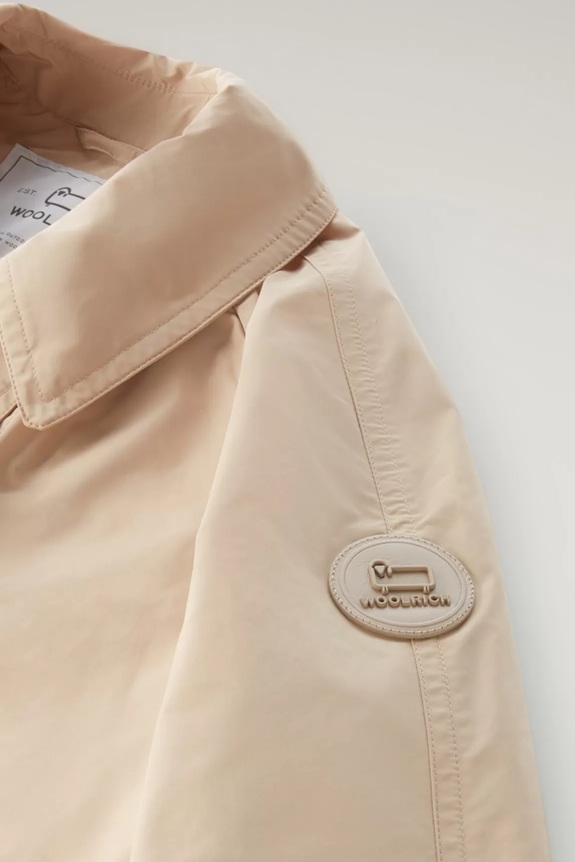 Woolrich Trenchcoat Van Urban Touch-stof Met Tailleband Met Riem Feather Beige Sale
