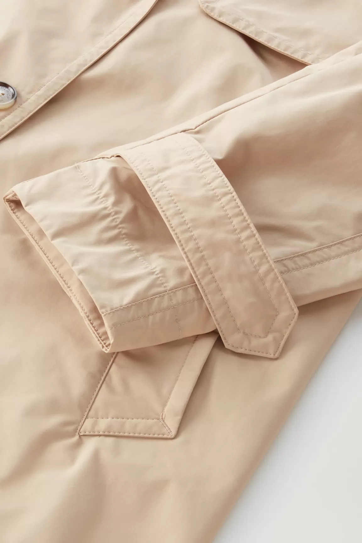 Woolrich Trenchcoat Van Urban Touch-stof Met Tailleband Met Riem Feather Beige Sale