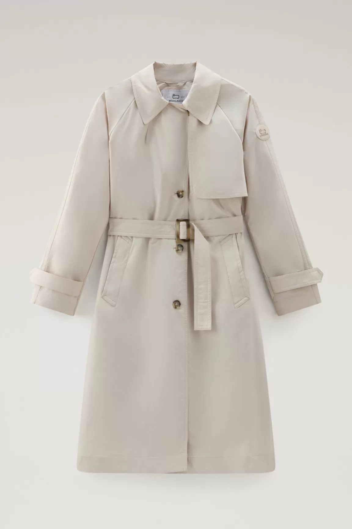 Woolrich Trenchcoat Van Urban Touch-stof Met Tailleband Met Riem Light Oak Cheap