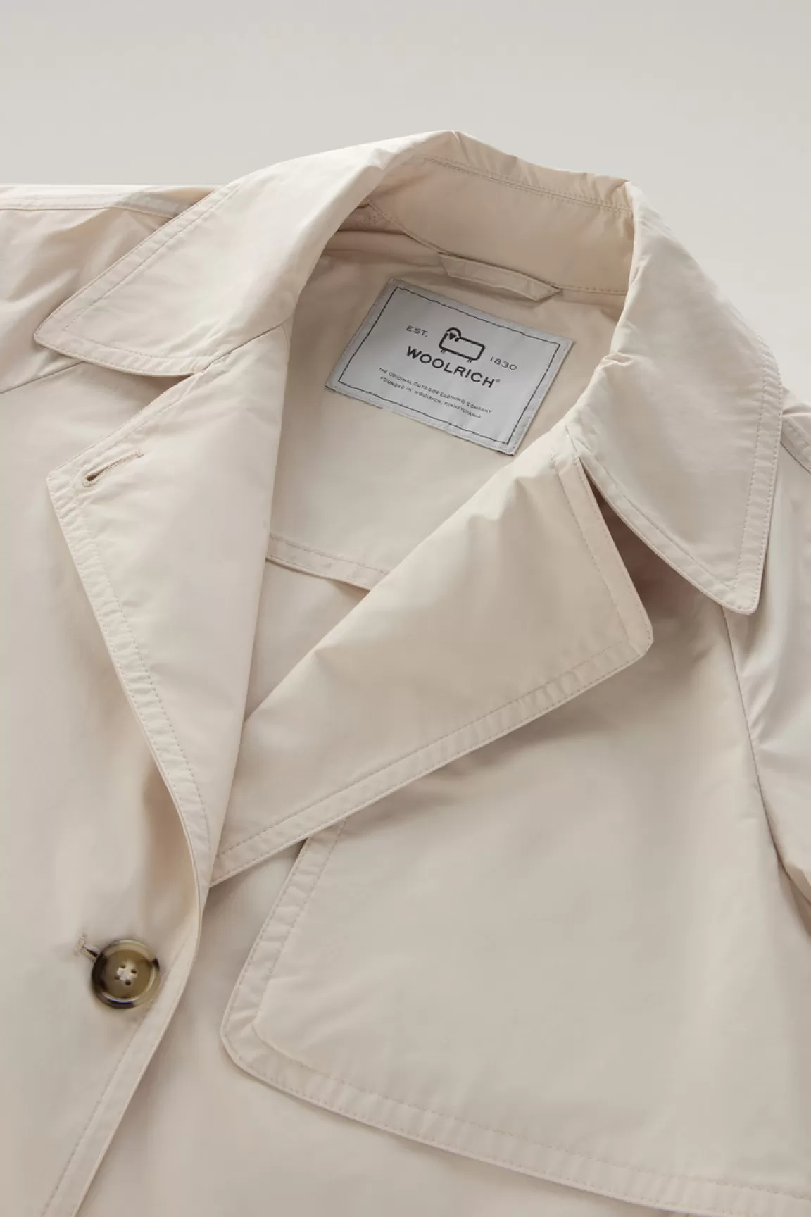 Woolrich Trenchcoat Van Urban Touch-stof Met Tailleband Met Riem Light Oak Cheap