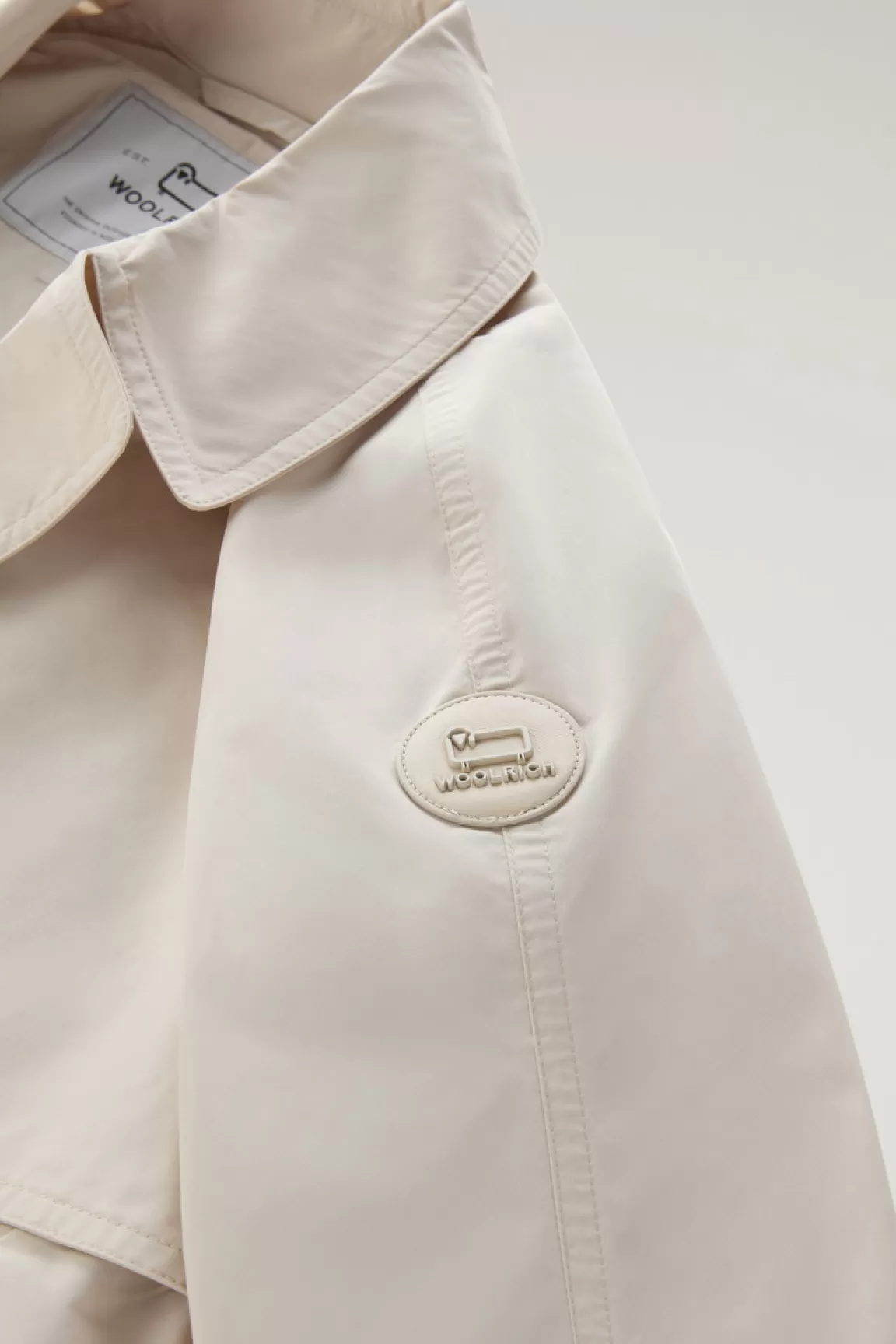 Woolrich Trenchcoat Van Urban Touch-stof Met Tailleband Met Riem Light Oak Cheap