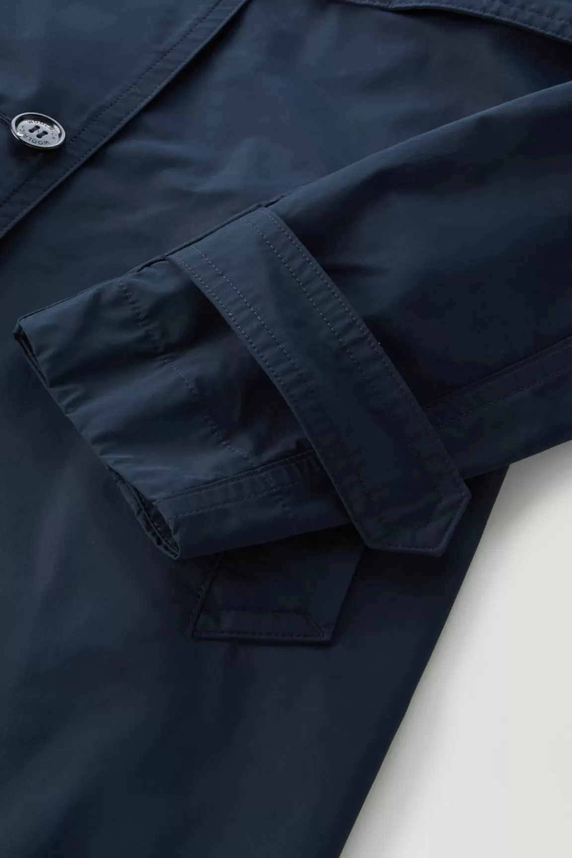 Woolrich Trenchcoat Van Urban Touch-stof Met Tailleband Met Riem Melton Blue Shop