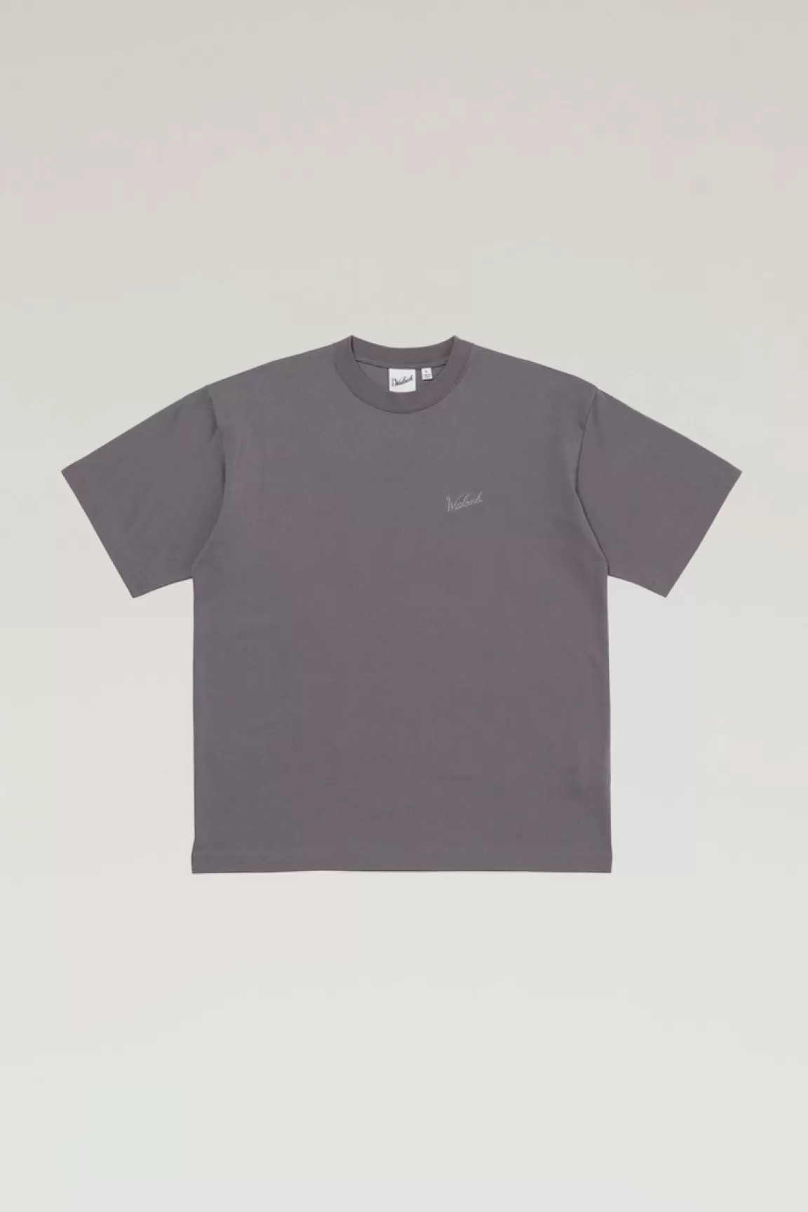 Woolrich T-shirt Van COOLMAX Met Geborduurd Logo Ash Flash Sale