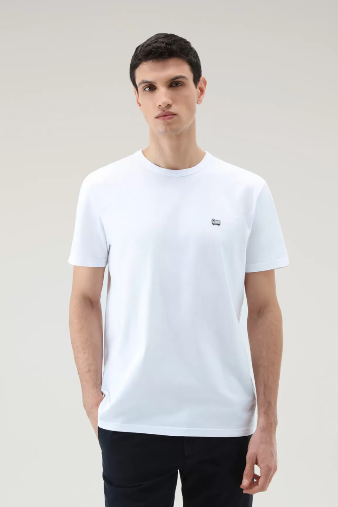 Woolrich T-shirt Van Zuiver Katoen Met Schapenlogo Bright White Shop