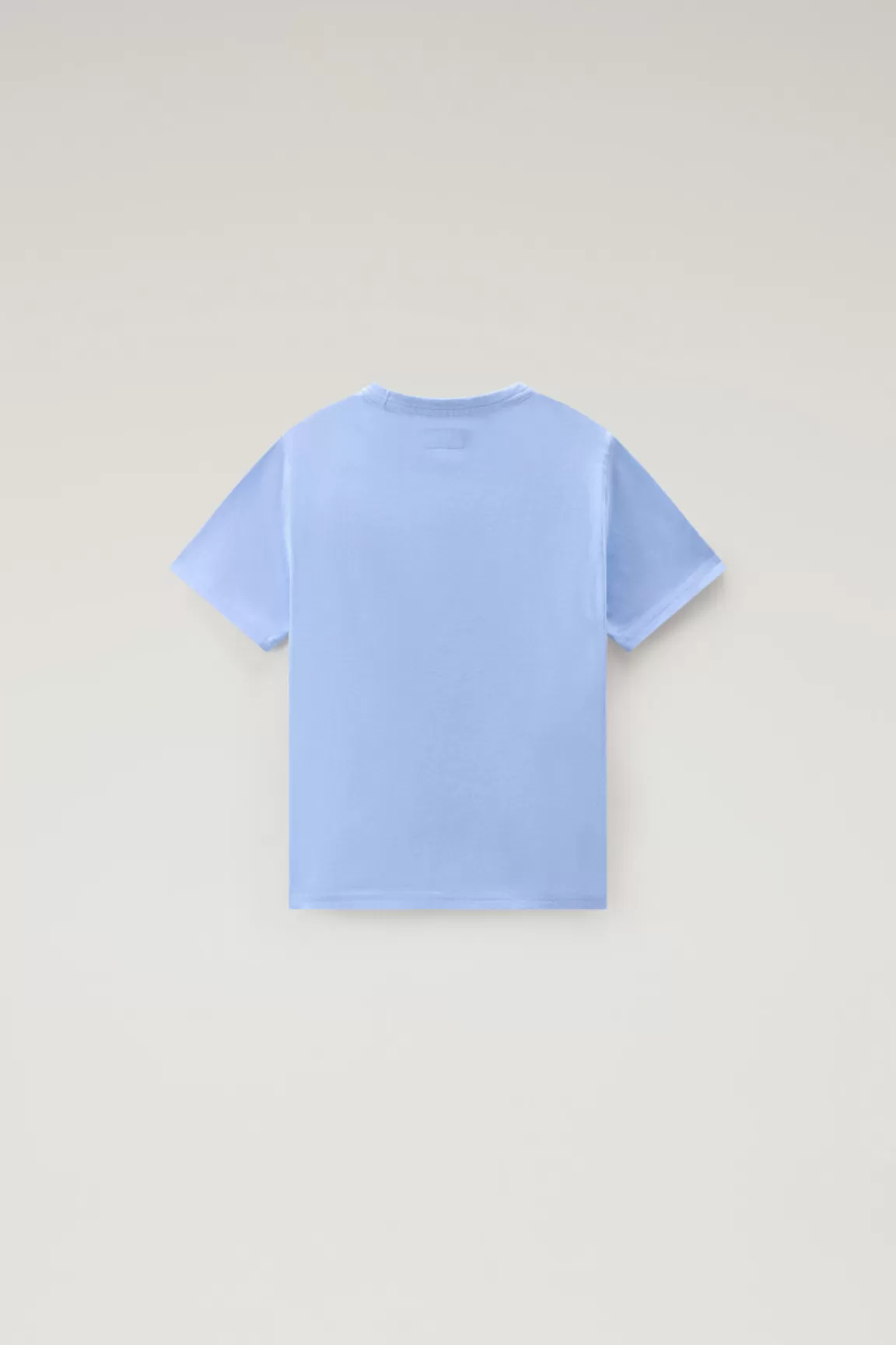 Woolrich T-shirt Voor Jongens Van Zuiver Katoen Met Grafische Print Sea Breeze Cheap