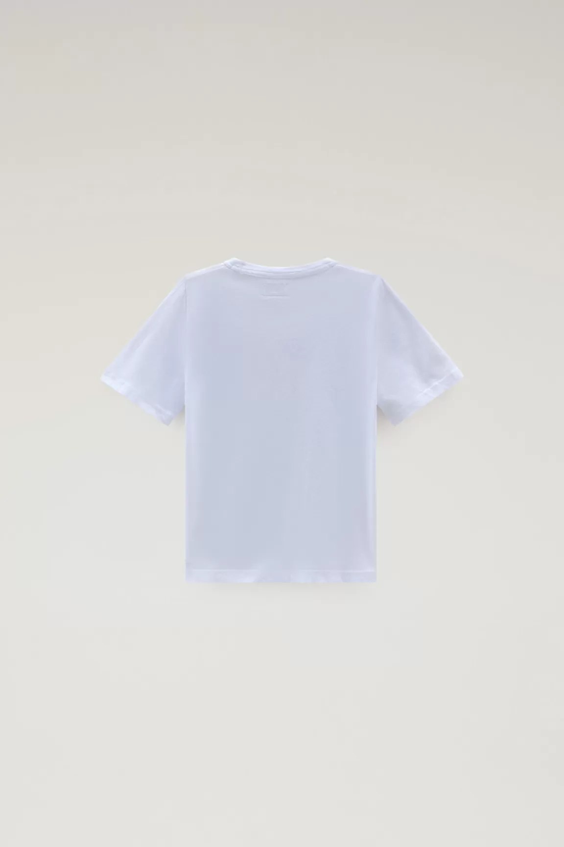 Woolrich T-shirt Voor Jongens Van Zuiver Katoen Met Grafische Print Bright White Store