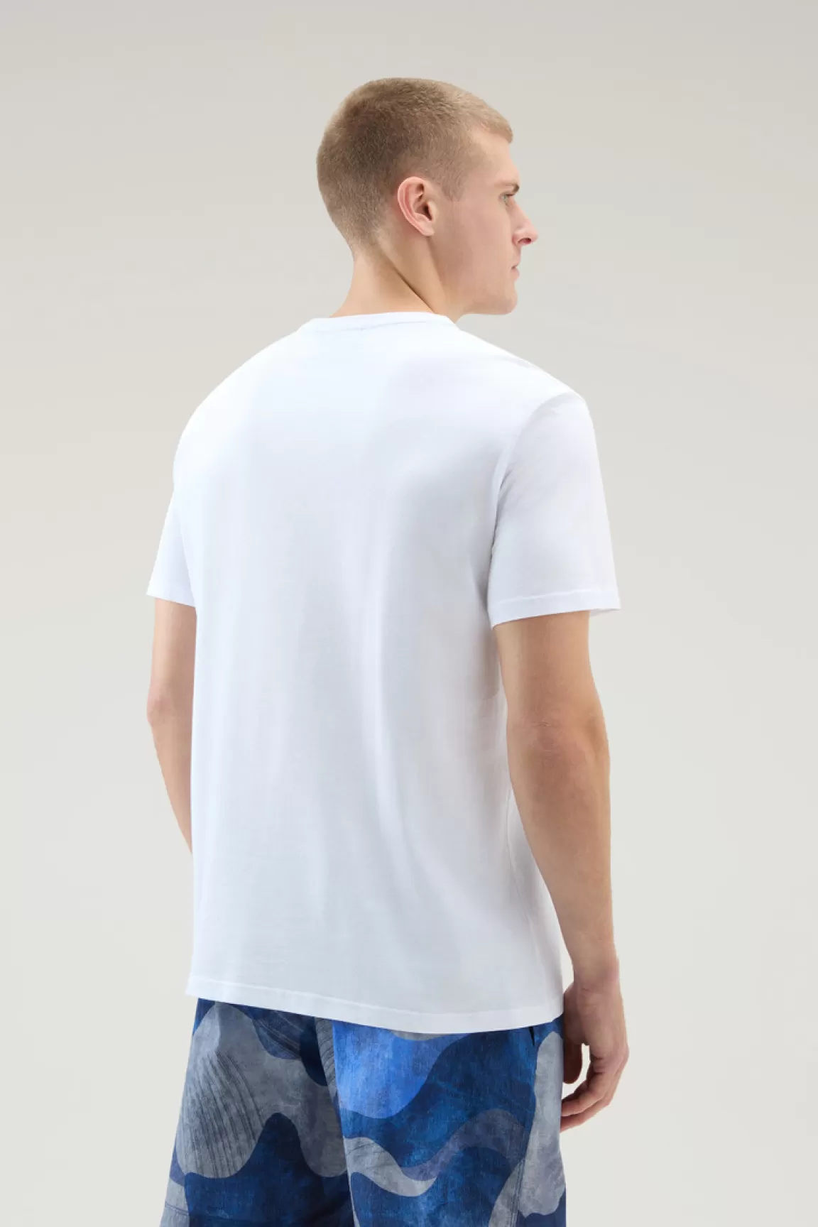 Woolrich T-shirt Voor Jongens Van Zuiver Katoen Met Grafische Print Bright White Hot