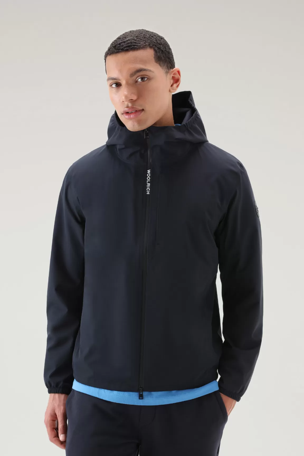 Woolrich Waterdicht Pacific-jack Met Capuchon Melton Blue Best Sale