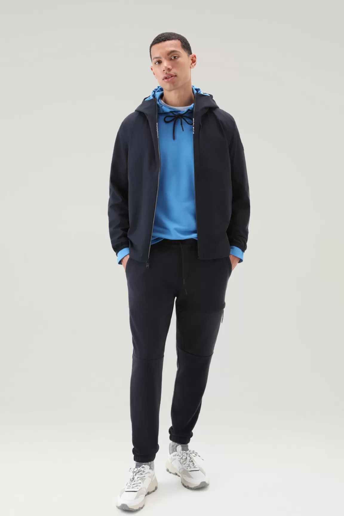 Woolrich Waterdicht Pacific-jack Met Capuchon Melton Blue Best Sale