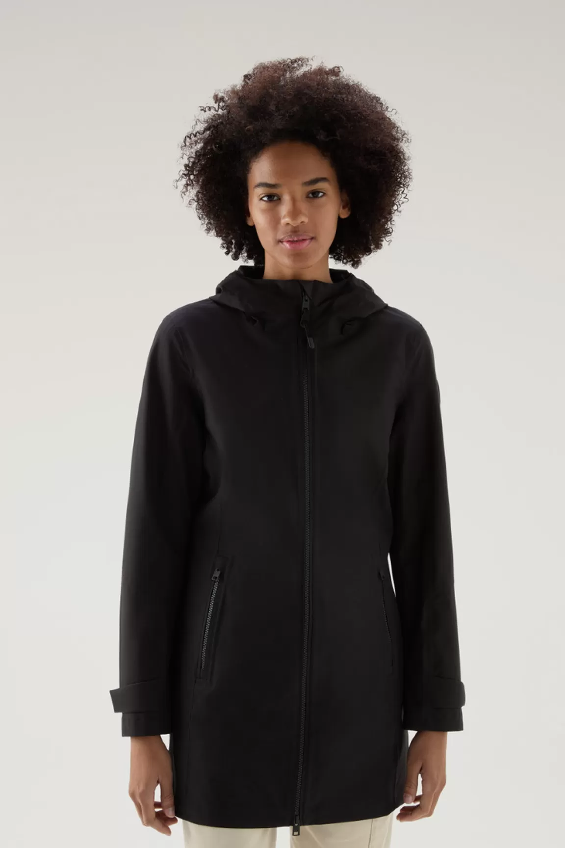 Woolrich Waterdichte, Lichtgewicht Leavitt-parka Met Capuchon Black Discount