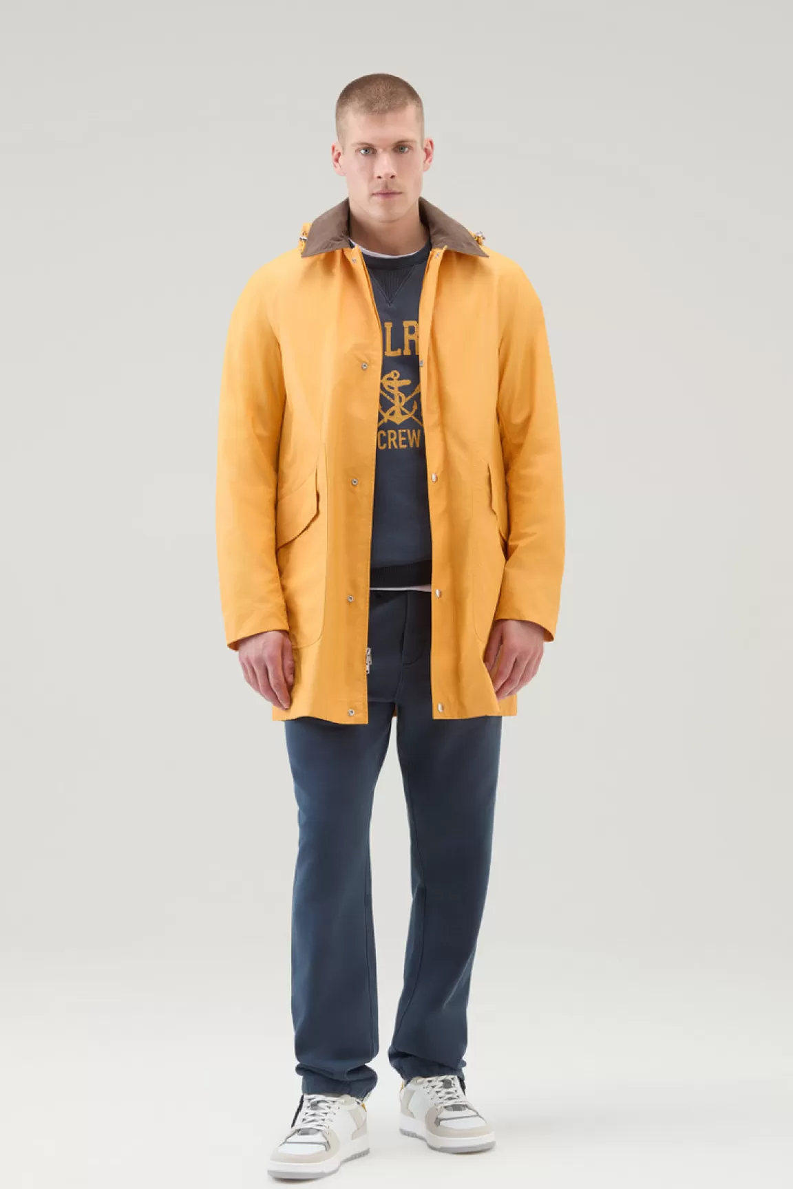 Woolrich Waxed Jack Met Afneembare Capuchon Golden Glow Best