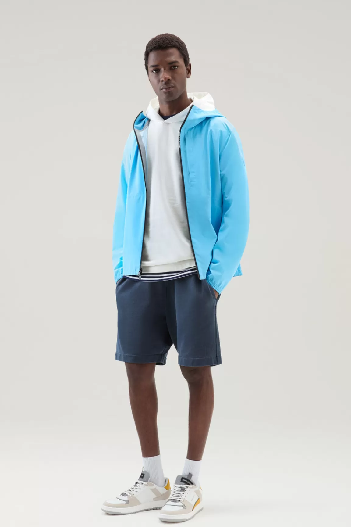 Woolrich Zuiver Katoenen Sweater Met Capuchon En Zak Stone Clearance