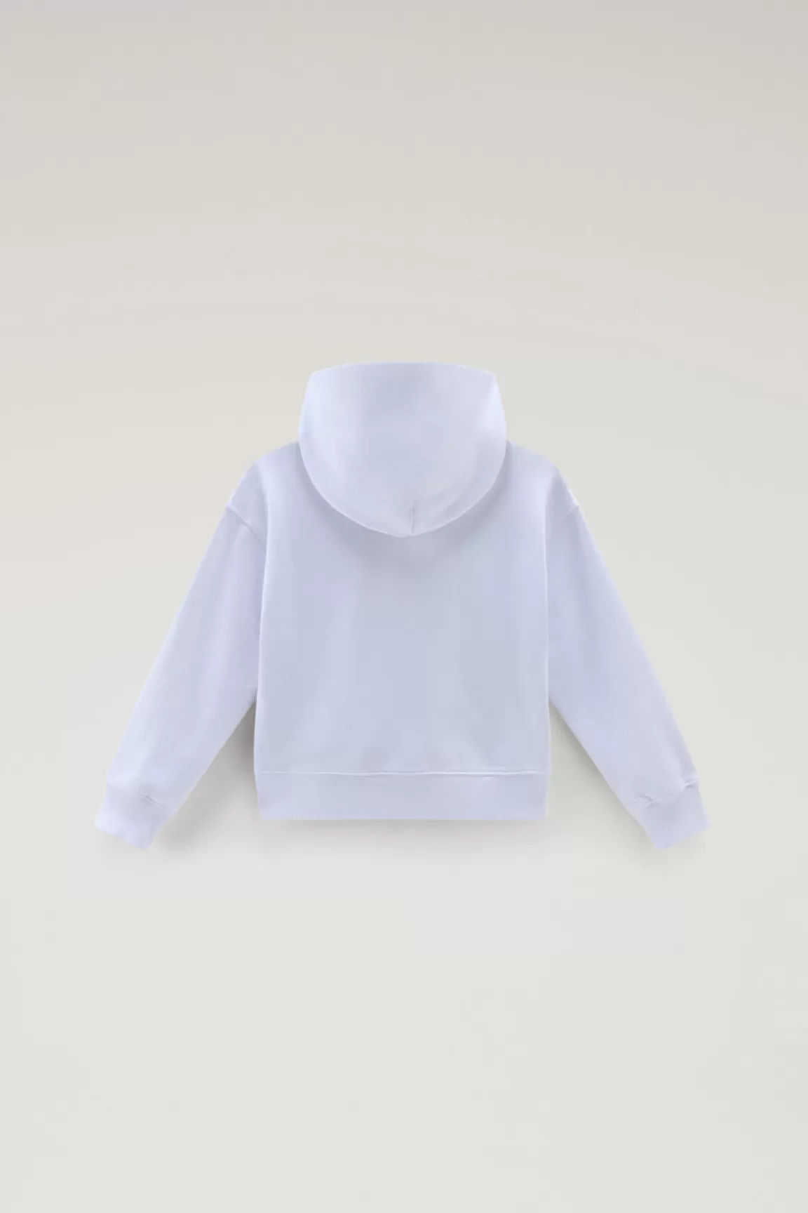 Woolrich Zuiver Katoenen Sweater Met Capuchon Voor Meisjes Bright White Store