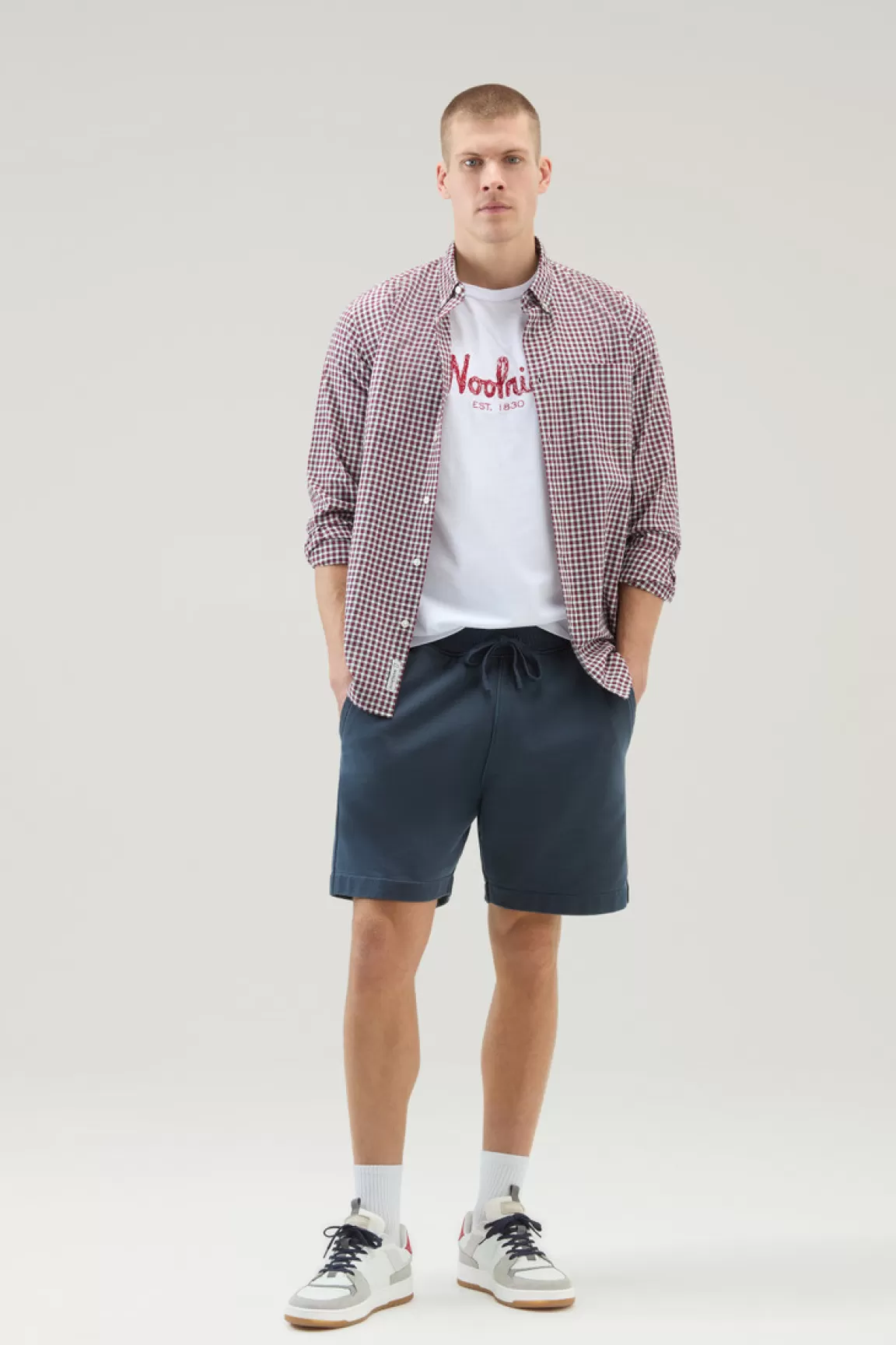 Woolrich Zuiver Katoenen T-shirt Met Borduursel Bright White Cheap