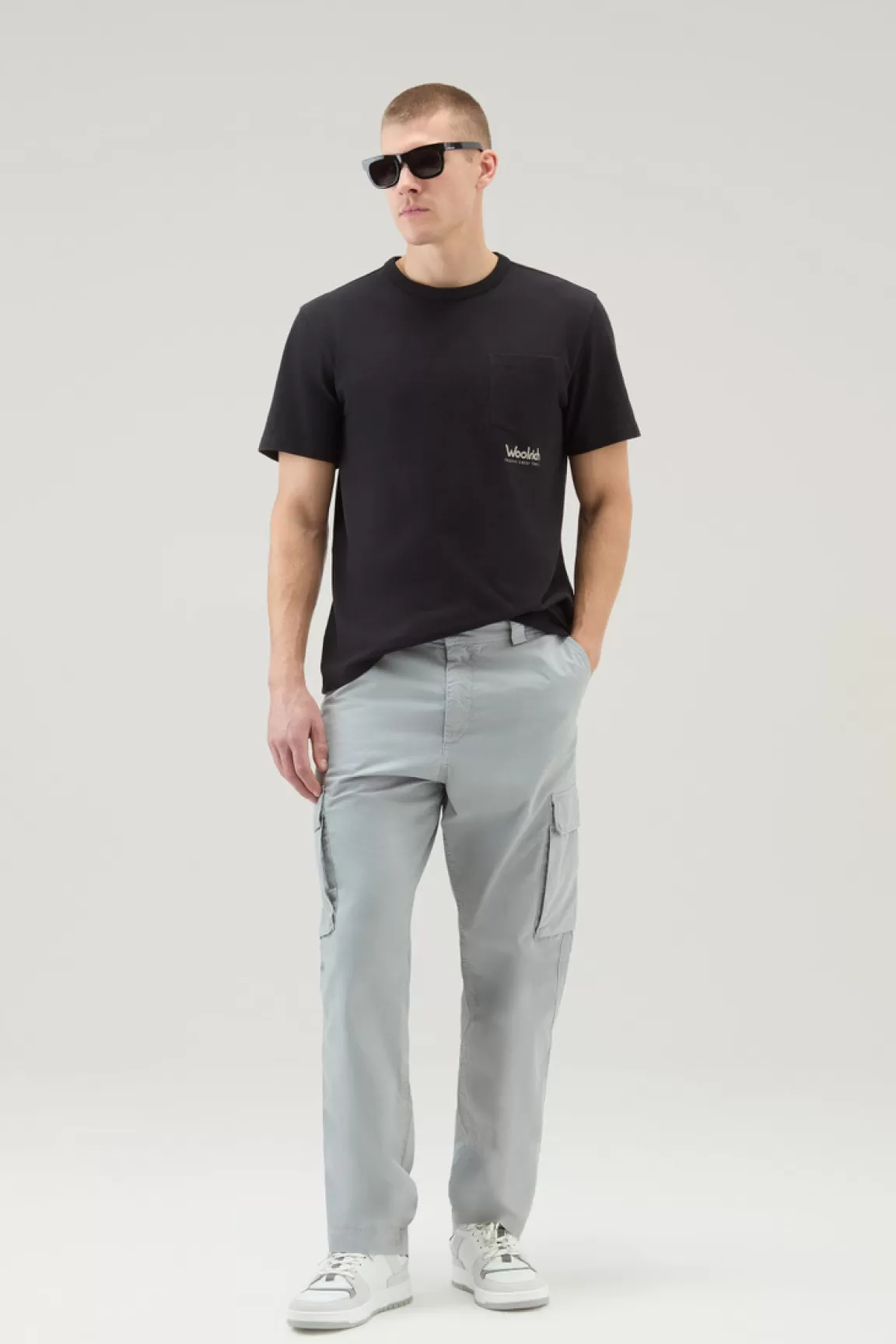 Woolrich Zuiver Katoenen T-shirt Met Trail-print Black Cheap