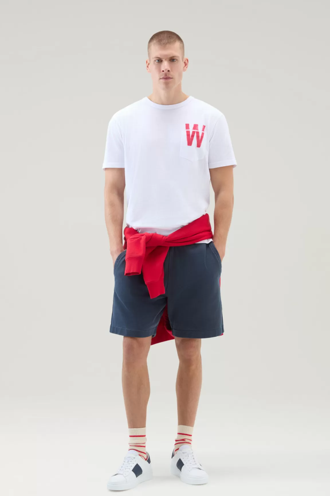Woolrich Zuiver Katoenen T-shirt Met Zak Bright White Best Sale